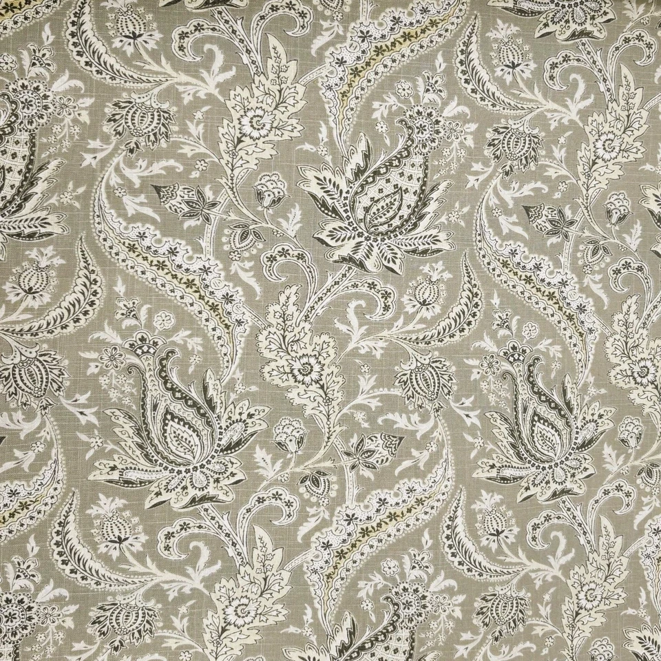 Tela de coser para cortinas de lino Mill Creek Raymond Waites ARTISSIMO floral peltre Foto 2 de 4