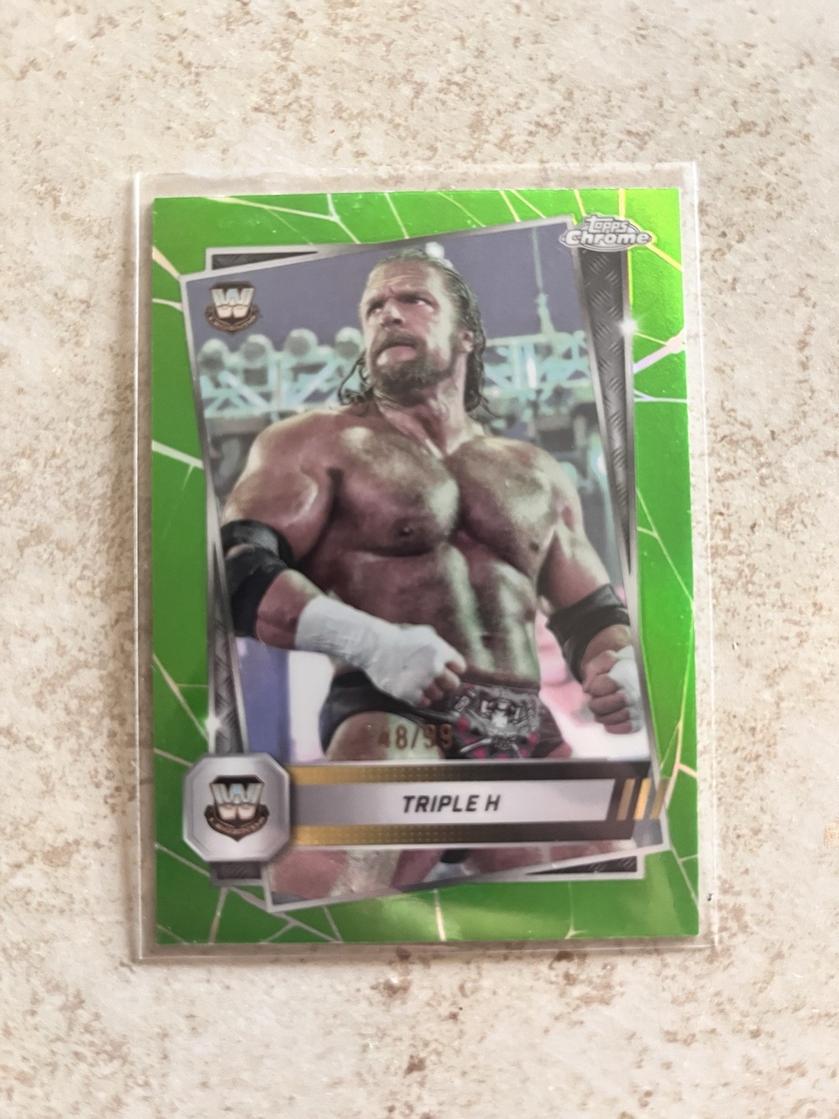 2025 Topps Chrome WWE - Triple H #22 Green Refractor /99