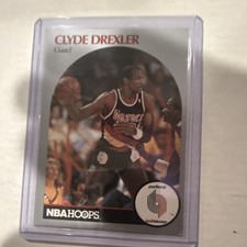 1990-91 NBA Hoops Clyde Drexler #245 Portland Trail Blazers Basketball Card