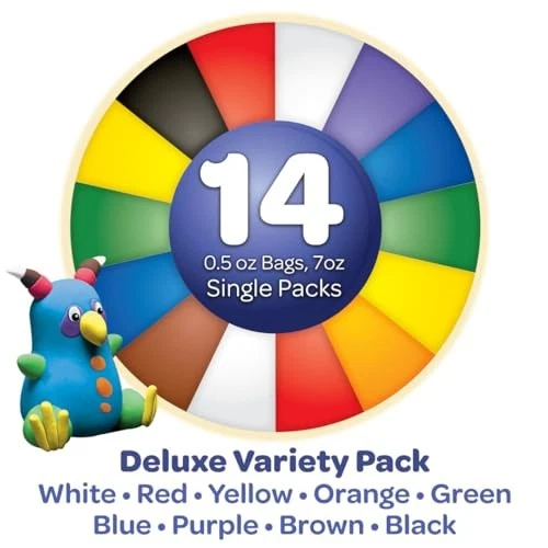 CRAYOLA MODEL MAGIC VARIETY PACK CLAY ALTERNATIVE ESSENTIAL PRESCHOOL - 14CT - Image 2 of 4