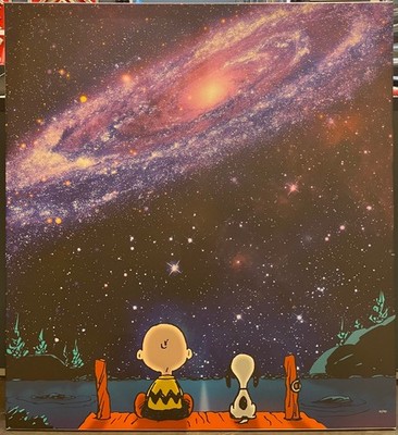 Charles M.Schulz ''Night Sky '' 100x 110 cm Pigmentdruck auf Leinwand - limitiert