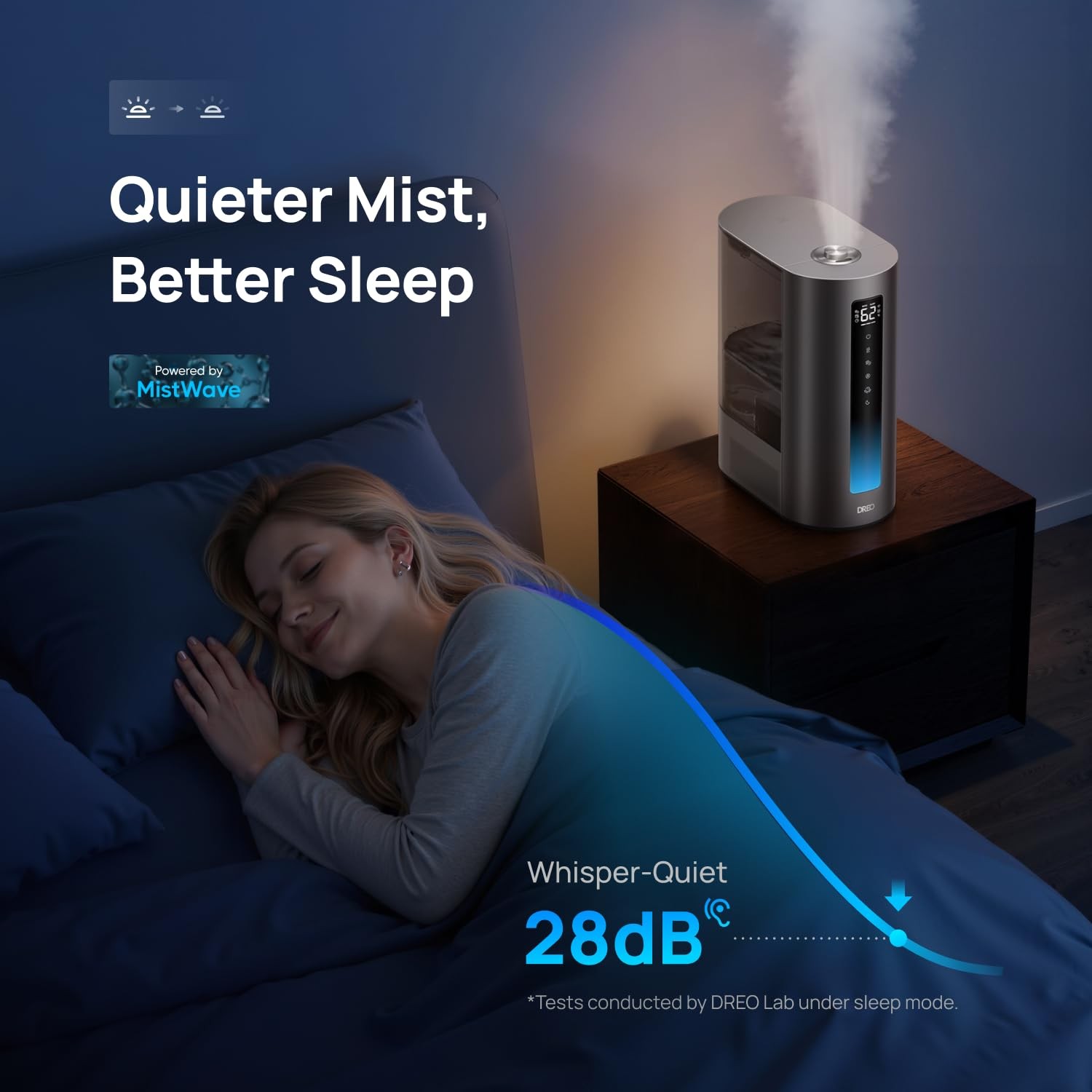 Smart 6L Warm & Cool Mist Humidifier, 60Hr Quiet, Large Room