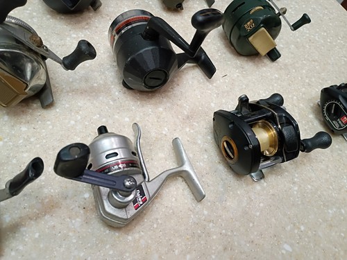 Vintage reel lot push button bait Zebco omega Shimano bantam Ryobi Shakespeare - Picture 8 of 24