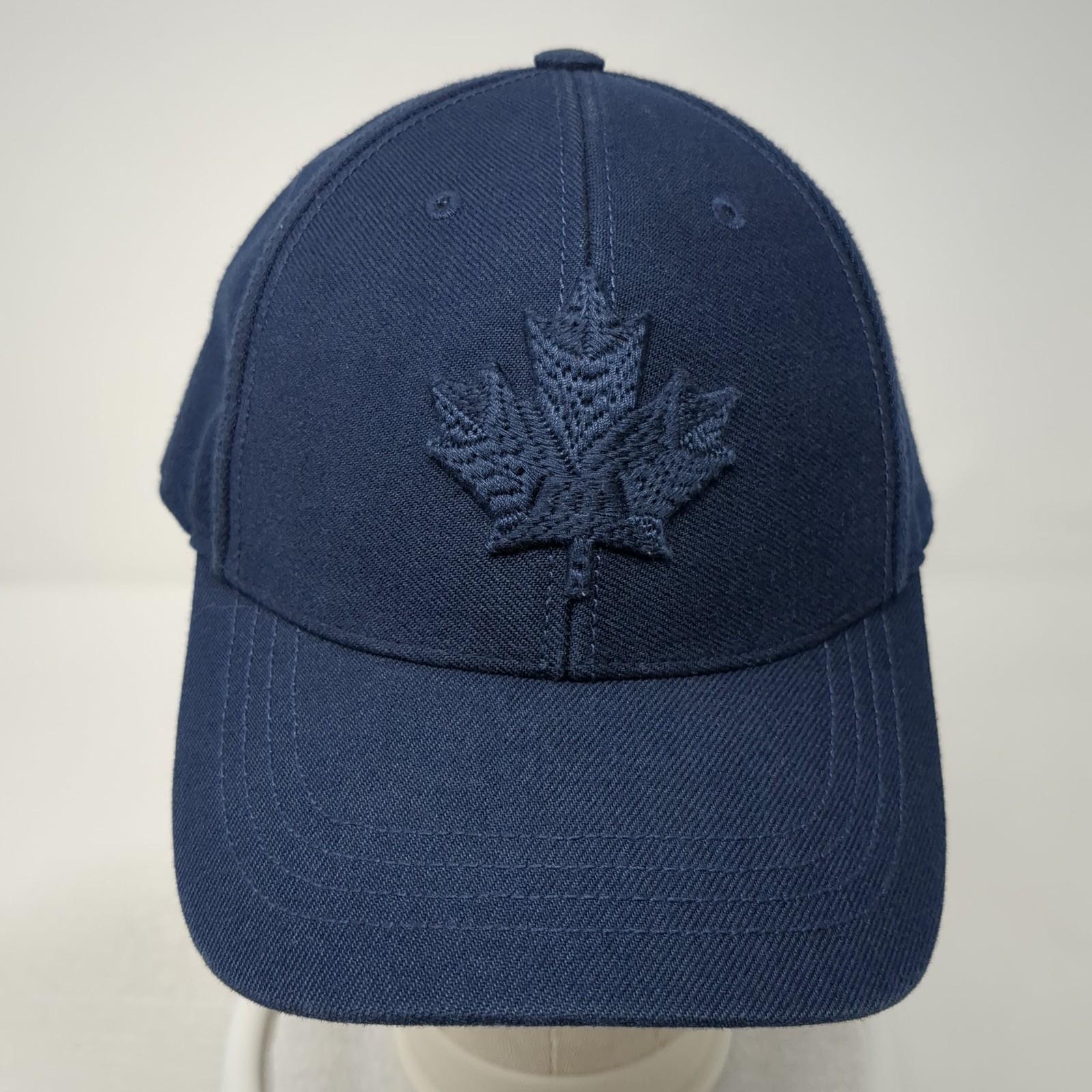 Maple Leaf Snapback Hat Blue One Size Embroidered… - image 2
