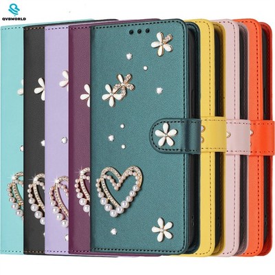 Für Xiaomi 17 Pro 17 15T 14T 15 14 13 12 11 Diamond Heart Wallet Case Handyhülle