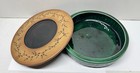 The Hearthside Collection Wood Christmas Candle Holder Plate Top Ceramic Rustic — photo 3