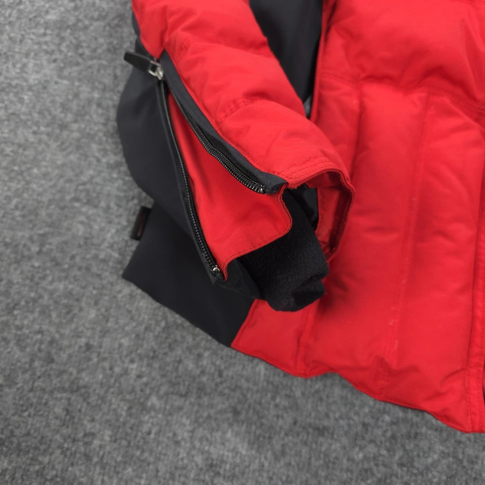 Chaqueta Obermeyer Mujer 10 Roja Negra Circuito Plumón de Ganso Con Capucha Esquí Nieve X4 Foto 2 de 4