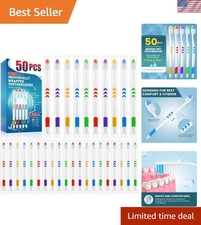 50 PCS Individually Wrapped Bulk Toothbrush Pack, Disposable Toothbrushes, K...