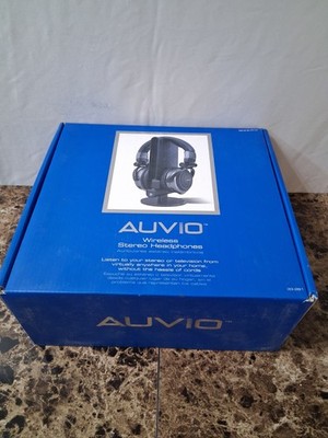 Auvio 33-281 Wireless Stereo Headphones 900MHz TV Over Ear System Complete Boxed