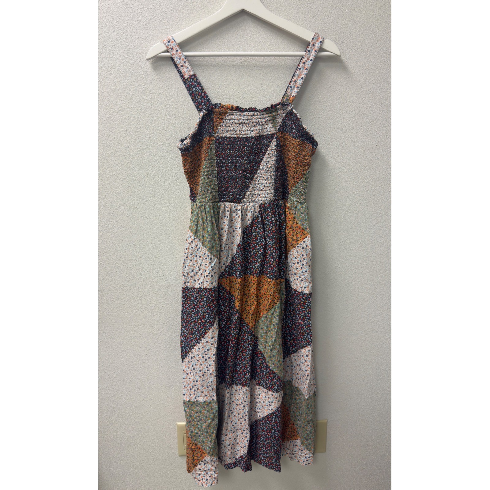 Universal Thread Floral Patchwork Smocked Midi Dr… - image 3