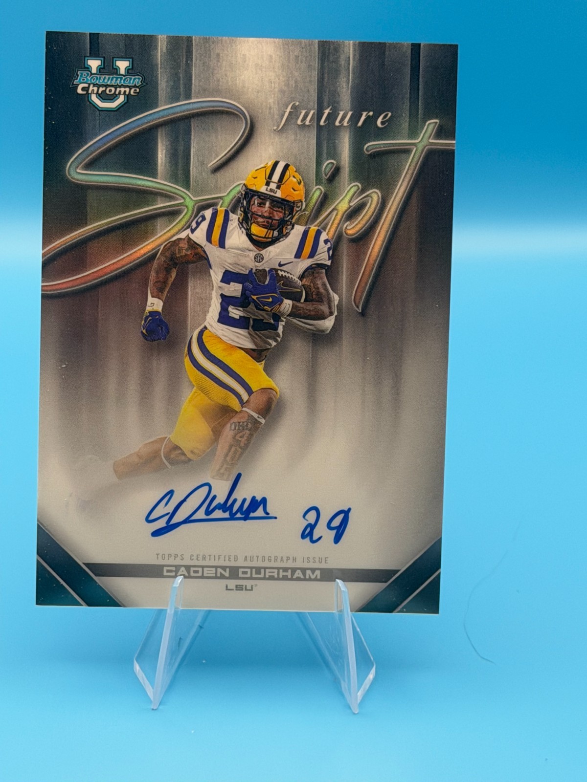 2026 Bowman Chrome U Caden Durham Future Script On Card Auto LSU Tigers FS-CD