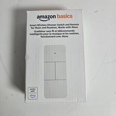 Amazon Basics Smart Dimmer Switch White 3 Way Works With Alexa NEW
