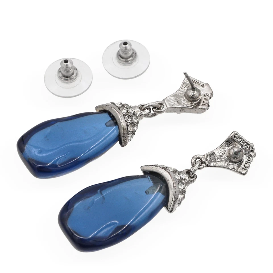 Vintage Kenneth Jay Lane KJL Rhinestone Dangle Drop Earrings - Image 2 of 4