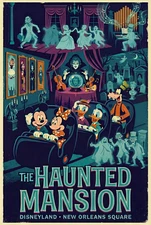 Disneyland New Orleans Square Haunted Mansion Mickey Minnie Poster MATTE 11X17