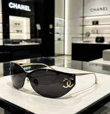 NEW CHANEL CH9582 Sunglasses Gray Lens Exclusive Shield Women's Glasses