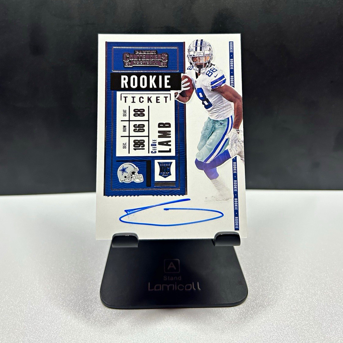 Panini Contenders 2020 CeeDee Lamb Playoff Ticket Auto #107 Cowboys NFL Card