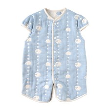 10mois Hoppetta 2way Baby Sleeper Cotton 6 Layer Gauze Blue