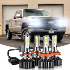 9005 H11 LED Headlight KIT Combo Bulbs 12000K High Low Beam Super Bright White