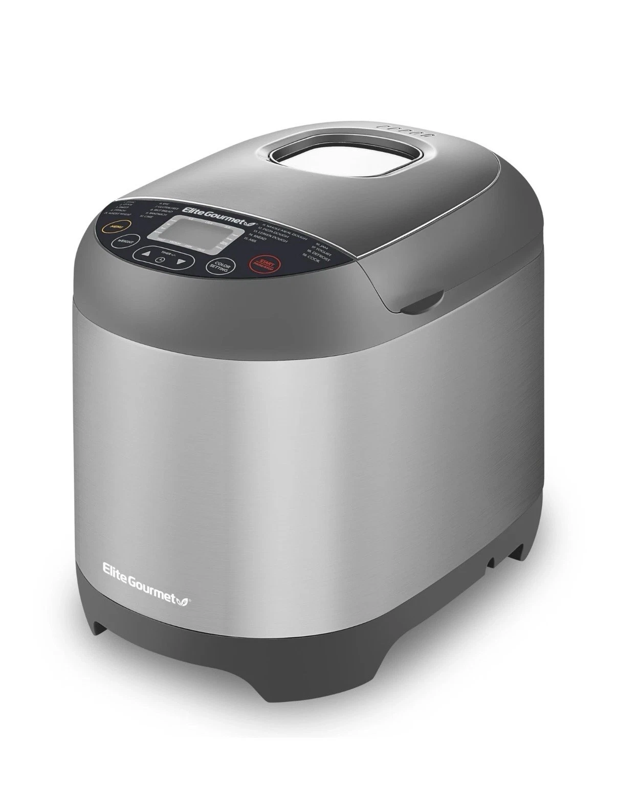 Elite Gourmet 2 Pound Stainless Steel Bread Maker with 19 Preset Functions
Opens in a new window or 