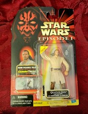 Star Wars Episode I Qui-Gon Jinn Jedi Master Action Figure CommTech Chip 1999
