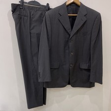 Canali Mens Suit Jacket & Trousers Pinstripe Brown Wool 48 (38) Small W30 L30