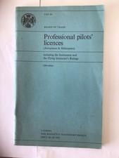 Board Of Trade - Professional Pilot’s Licences ( Aeroplanes & Helicopters)- 1968