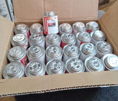 24 Cans Rectorseal Low-Voc Solvent Cement Pete 602L PVC Medium Body Clear 55924