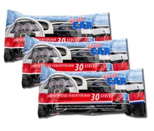 | 3er Pack Cockpit Pflege Feuchttücher | 90 Stück | für Armaturen, Kunststoff...
