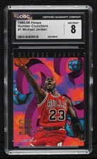 1995-96 NBA Hoops Number Crunchers Michael Jordan #1 CGC 8 HOF