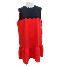 Victoria Beckham Dress Orange Black Plus Sleeveless New 3X