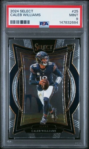 2024 Panini Select Concourse Level #25 Caleb Williams Rookie RC PSA 9 MINT