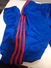 Adidas Women  s Navy Blue 3-Stripe Track Pants Light Purple Logo Size Small