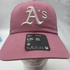 Nike Oakland A's Hat Adjustable Club Cap Series Pink Color Relaxed Fit L/XL