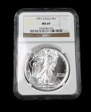 American Eagle MS 69 Graded 1990 Silver Bullion Coins for sale | eBay