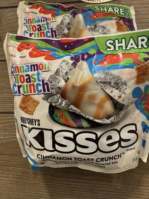 2x Packs HERSHEY'S KISSES Cinnamon Toast Crunch Flavored Candy  9oz Bags 02/2026