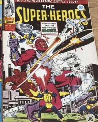 1975 Superheroes Comic Uk Edition Rare Iceman Cover 1st Print G Gr6 Maybe