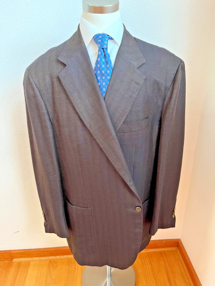 Vintage Kiton Cashmere Linen Silk Sport Coat US52R - Image 2 of 4