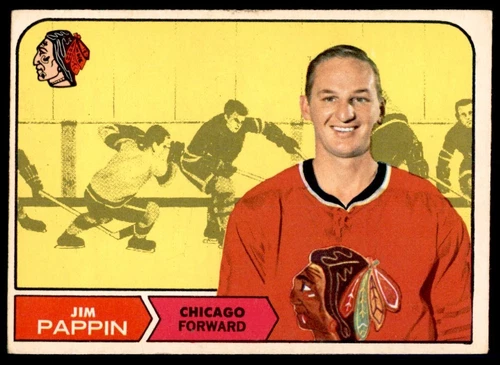 1968-69 O-Pee-Chee Jim Pappin #21 Chicago Blackhawks