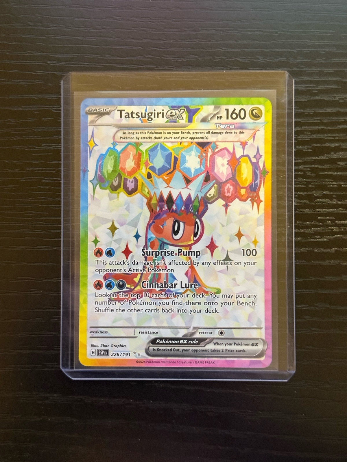 Pokémon TCG Tatsugiri EX Card 226/191 SV08 Surging Sparks NM