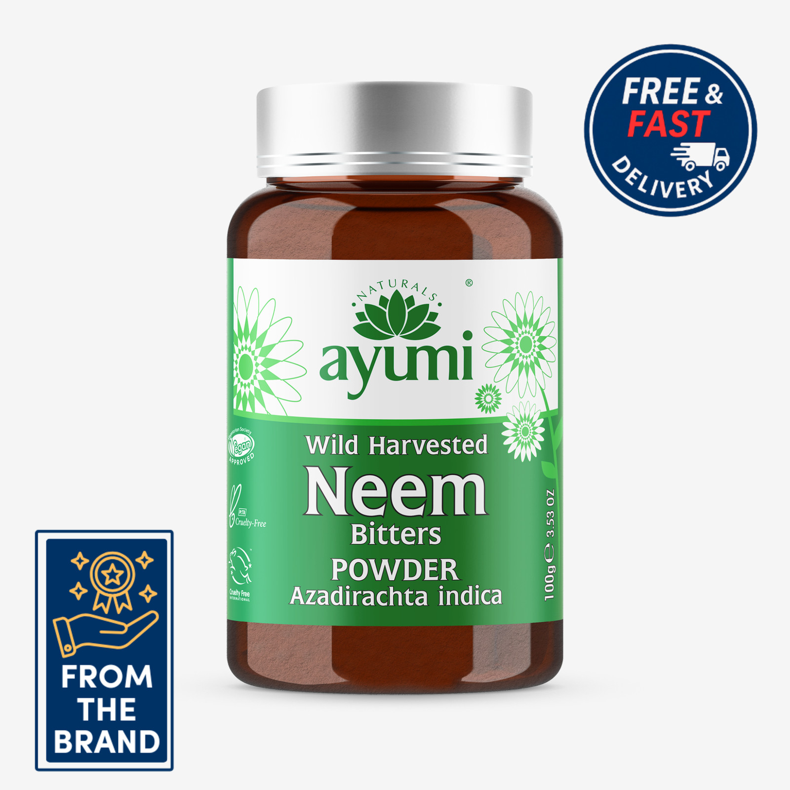 Ayumi Neem Powder | Acne Reduction | Sebum Regulation | 100g