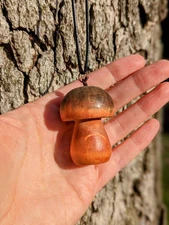 Big Wooden Mushie Necklace