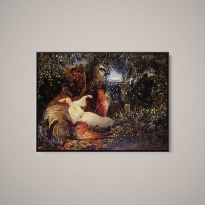John Anster Fitzgerald - The Captive Dreamer - Art Print on Paper or Canvas