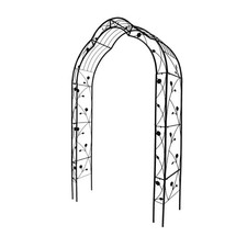 94 In. X 55 In. X 15 In. Metal Garden Arch Trellis Gothic Arbor for Climbing Pla