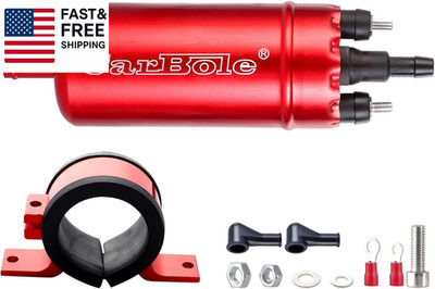 External In-Line Fuel Pump: 116 PSI High Pressure Universal 12V Electric Pump f