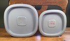Lot 2 Rubbermaid Servin’ Saver Nesting Canisters 12 & 6 Cups ~Square ~Blue Lids — photo 2