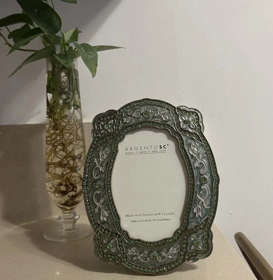 Whimsigoth 浪漫 Argento SC 施华洛世奇水晶相框 3.5x5 英寸 — 第 4/4 张图片