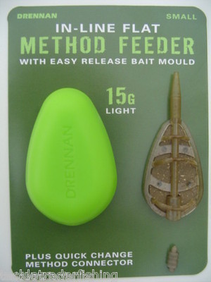 DRENNAN FISHING IN-LINE FLAT METHOD FEEDER & MOULD - 15g or 25g