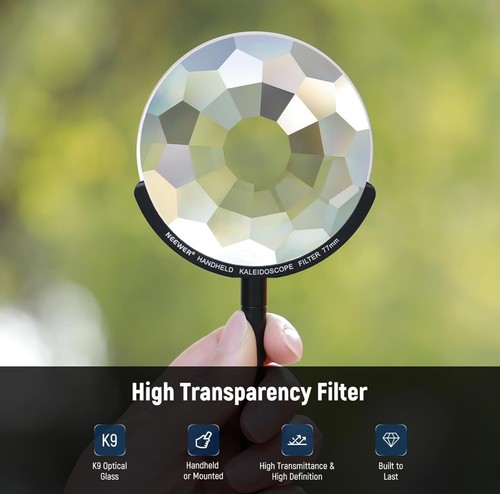 NEEWER 77mm Kaleidoscope Prism Photography Crystal Glass Effect Lens Filter - Picture 4 of 10