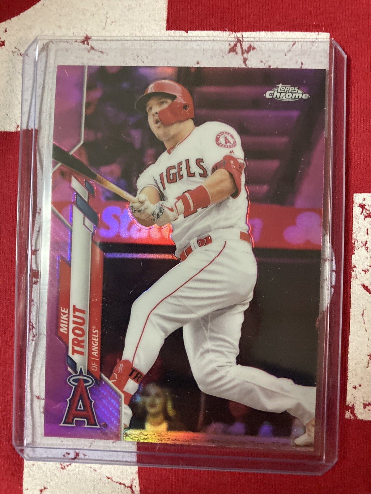 MIKE TROUT 2020 TOPPS CHROME PINK REFRACTOR mint Angels