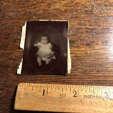 Antique Tintype Victorian Baby Civil War Era Photo Photograph